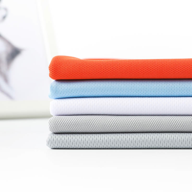 Spor giyim ve reklam gömlekleri için uygun ikincil kuş gözü bezi